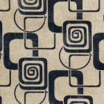 Мебельная ткань KMTEX рогожка жаккард светло-бежевая с флоком