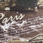 Мебельная ткань KMTEX принт узор город париж сена кофе собор